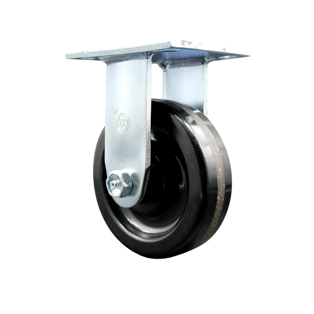 Albion Industries 16TM05101R  Replacement Rigid Caster - 5 Inch Black Phenolic Wheel - 600 lbs. Capacity Per Caster - Service Caster Brand — photo 1