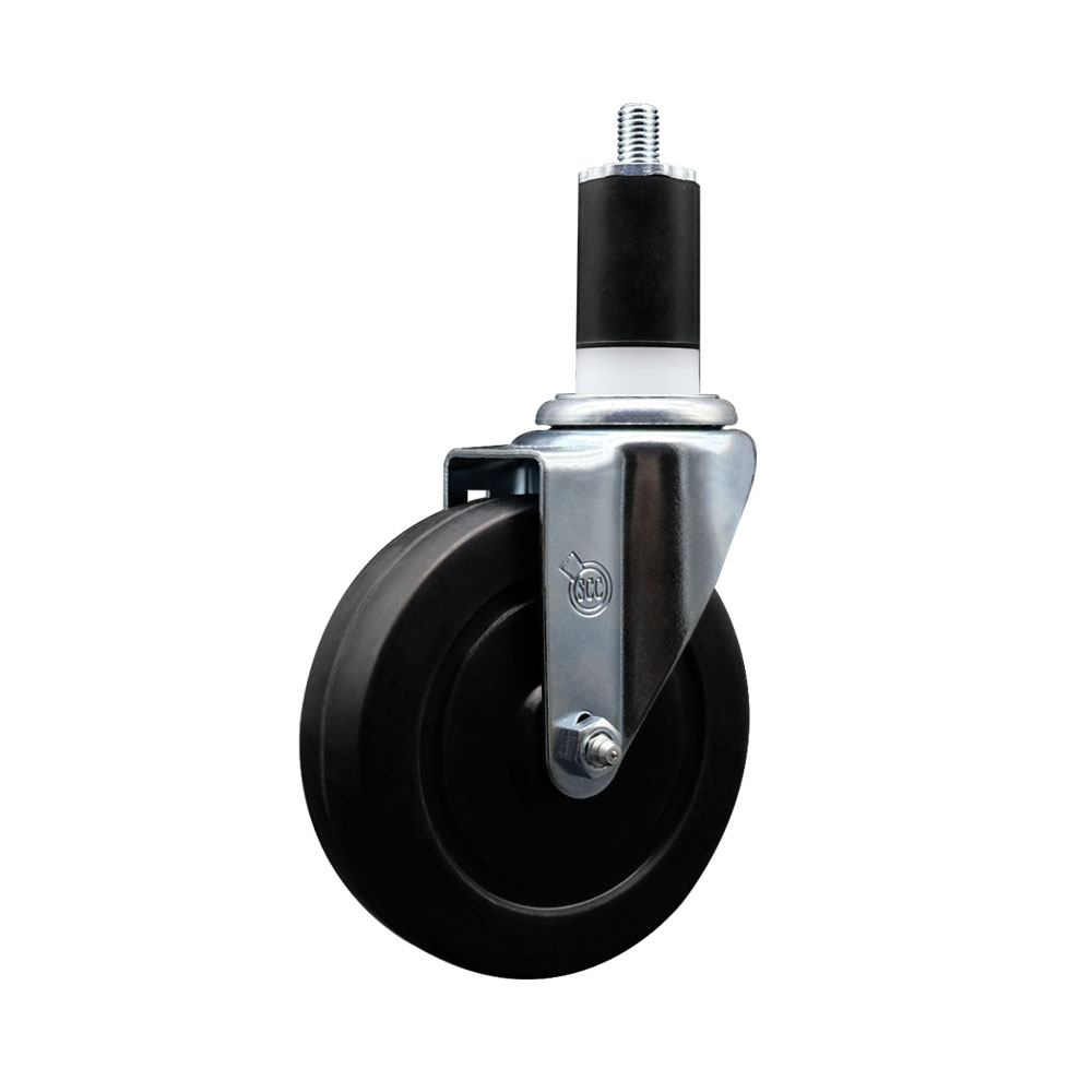 190TA25CSTR Assure Parts 5 Inch Swivel Expanding Stem Caster – Fits Advance Tabco Models MSLAG-304C MSLAG-305C MSLAG-306C - Light Duty Replacement – Soft Rubber Wheel - Service Caster Brand — photo 1