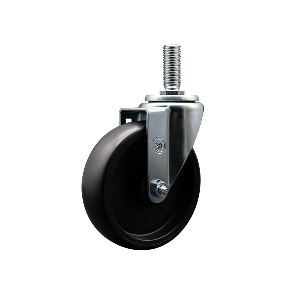 190CW2514PP Assure Parts 5 Inch Swivel Threaded Stem Caster- Fits Garland Models GF24-2G12L GF24-2G12T GF24-4L GF24-4T GF24-BRL GF24-G24L-Light Duty Replacement-Polyolefin Wheel - Service Caster Brand — photo 1