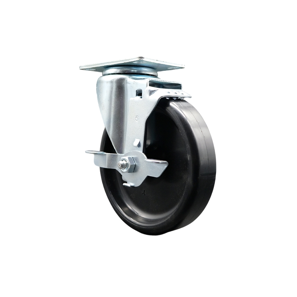 Avantco FF300 FF400 FF500 FF518 Frymaster Dean Floor Fryer Replacement Locking Caster – 5 Inch Swivel Caster with Brake -  Replacement Caster - Service Caster Brand — photo 1