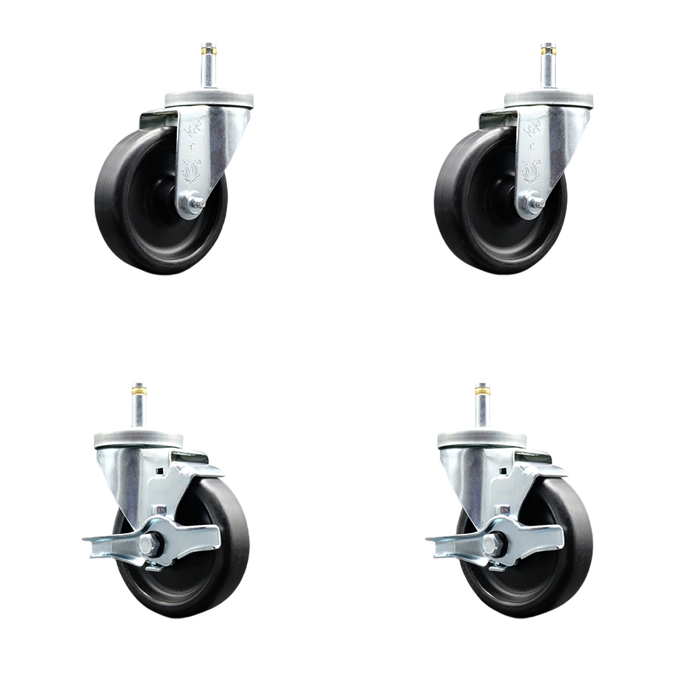 Belshaw HG18-0031-4 HG18-0031B-4 - HG18EZ and HG18C Donut Glazers - Replacement Caster Set - Includes 2 Swivel Casters and 2 Swivel Casters with Brakes - Set of 4 - Service Caster Brand — photo 1