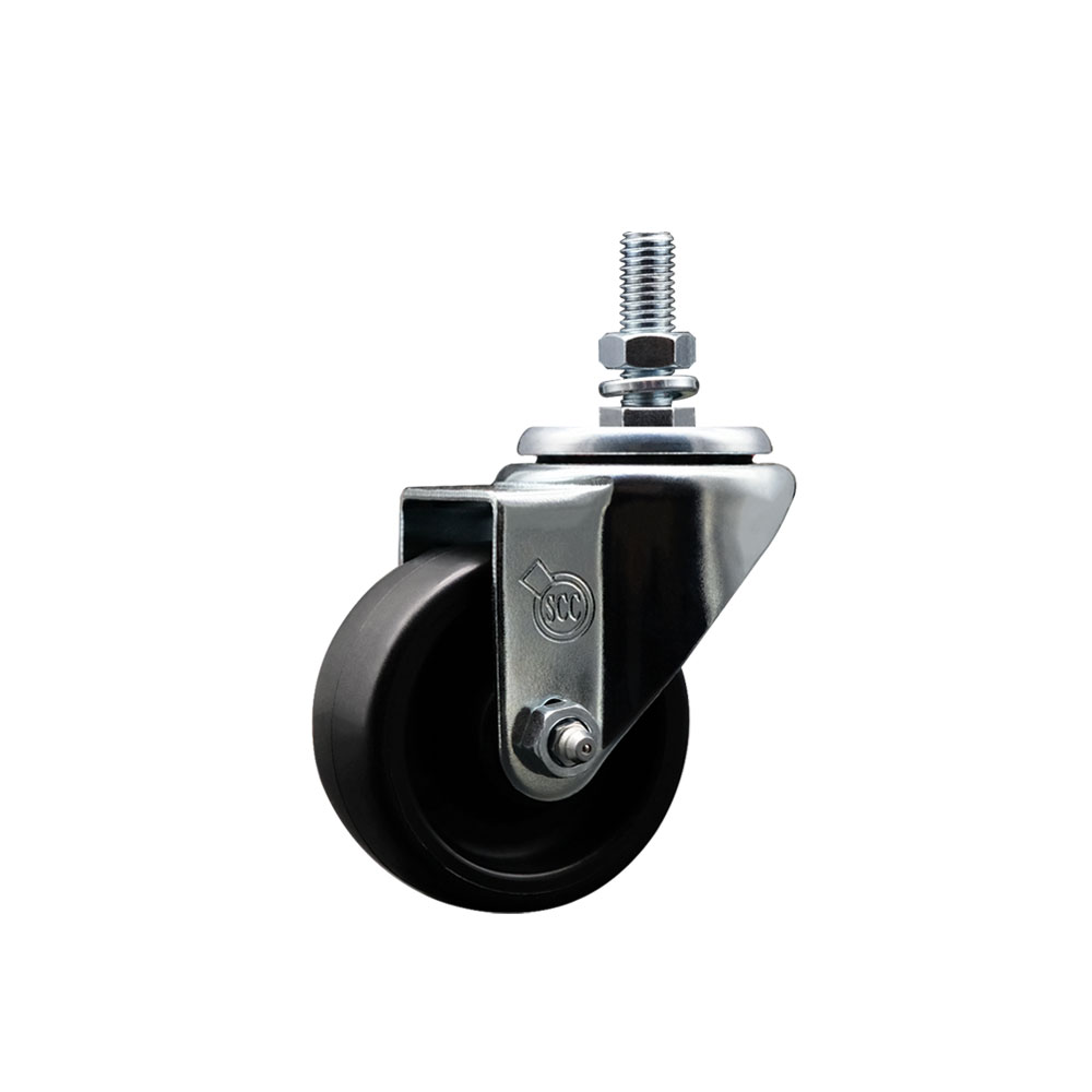 359397NB Bulman 3 Inch Swivel Threaded Stem Caster - Fits Bulman Models R993-20 R993-27 R993-36 R993-48 R996-20 R996-27 R996-36 R996-48-Light Duty Replacement-Polyolefin Wheel - Service Caster Brand — photo 1