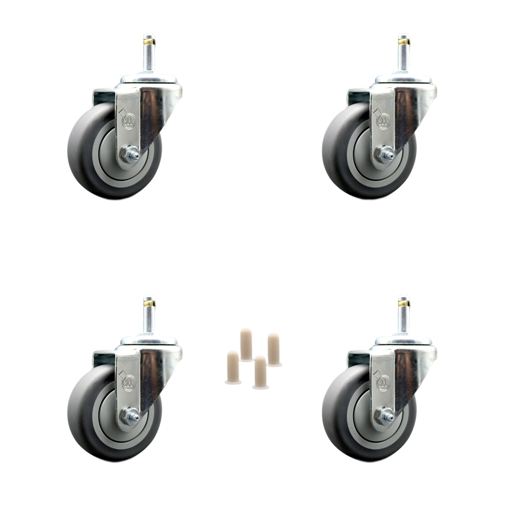 Cambro 41064 Camdollies Caster Set with 41059 Sockets Included -  Replacement Caster Set - Includes 4 Swivel Casters - Set of 4 - Service Caster Brand — photo 1