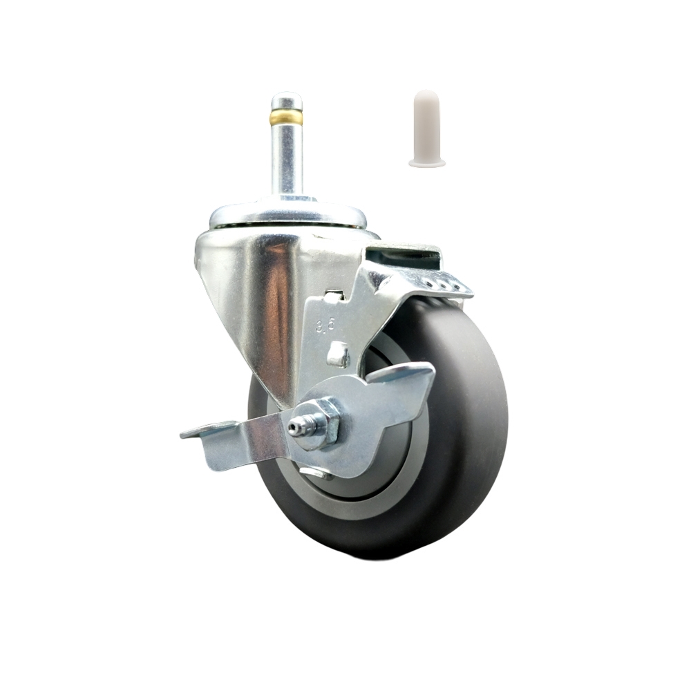 Cambro Camdollies Caster with 41059 Socket Included – 4 Inch Swivel Caster with Brake -  Replacement Caster - Service Caster Brand — photo 1