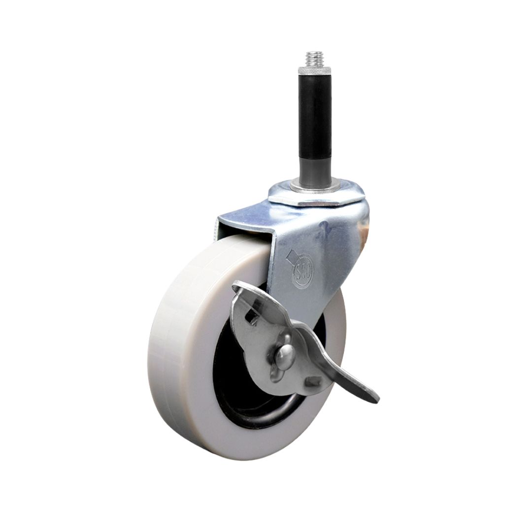 Service Caster Brand Replacement for Colson Caster 1.03367.441 MTG40 BRK3 - 3 Inch Swivel Thermoplastic Rubber Caster and 1-5/8" Expanding Adapter Stem - 110 lbs./caster — photo 1