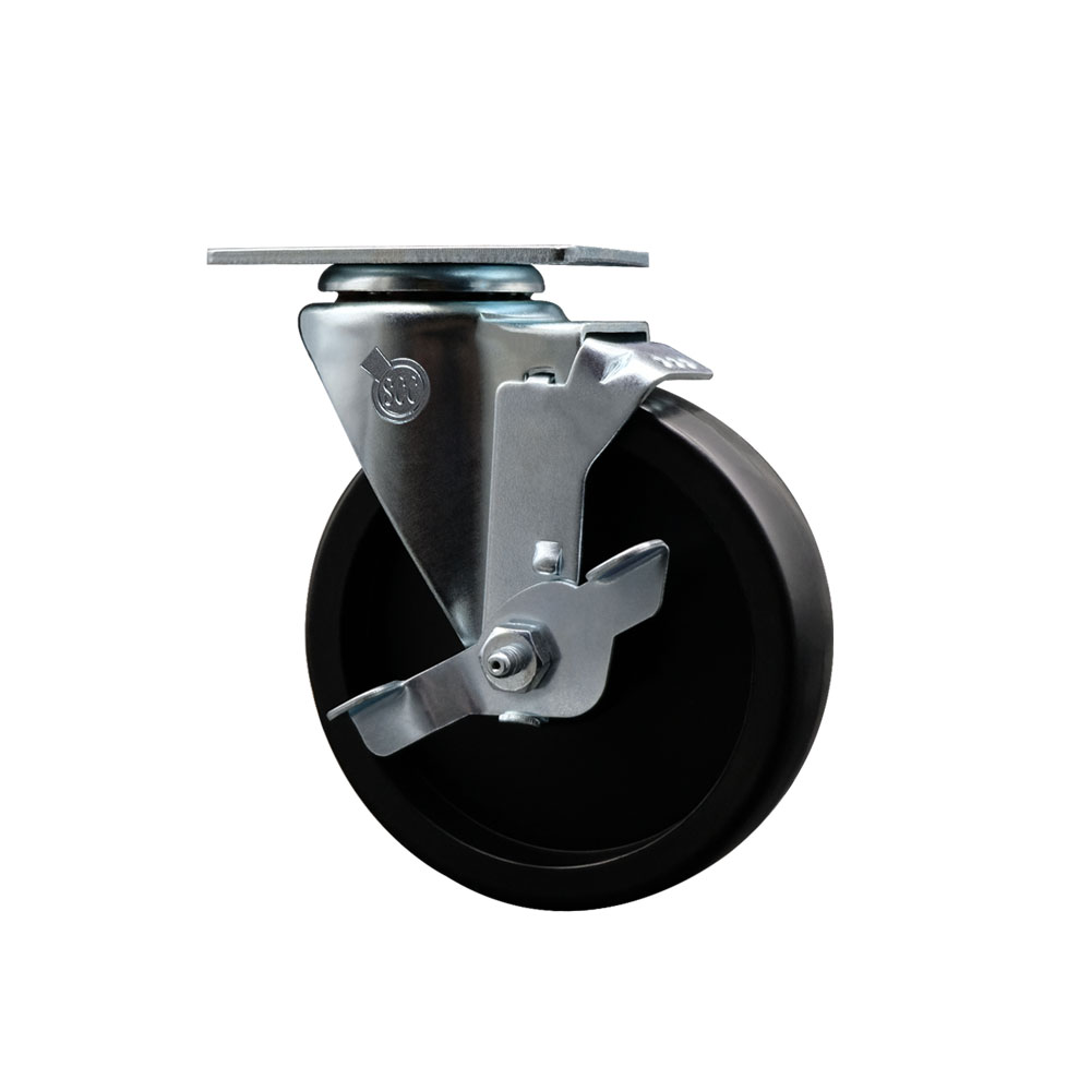6148100357 Frymaster 5 Inch Swivel Caster with Brake - Light Duty Replacement – Polyolefin Wheel - Service Caster Brand — photo 1