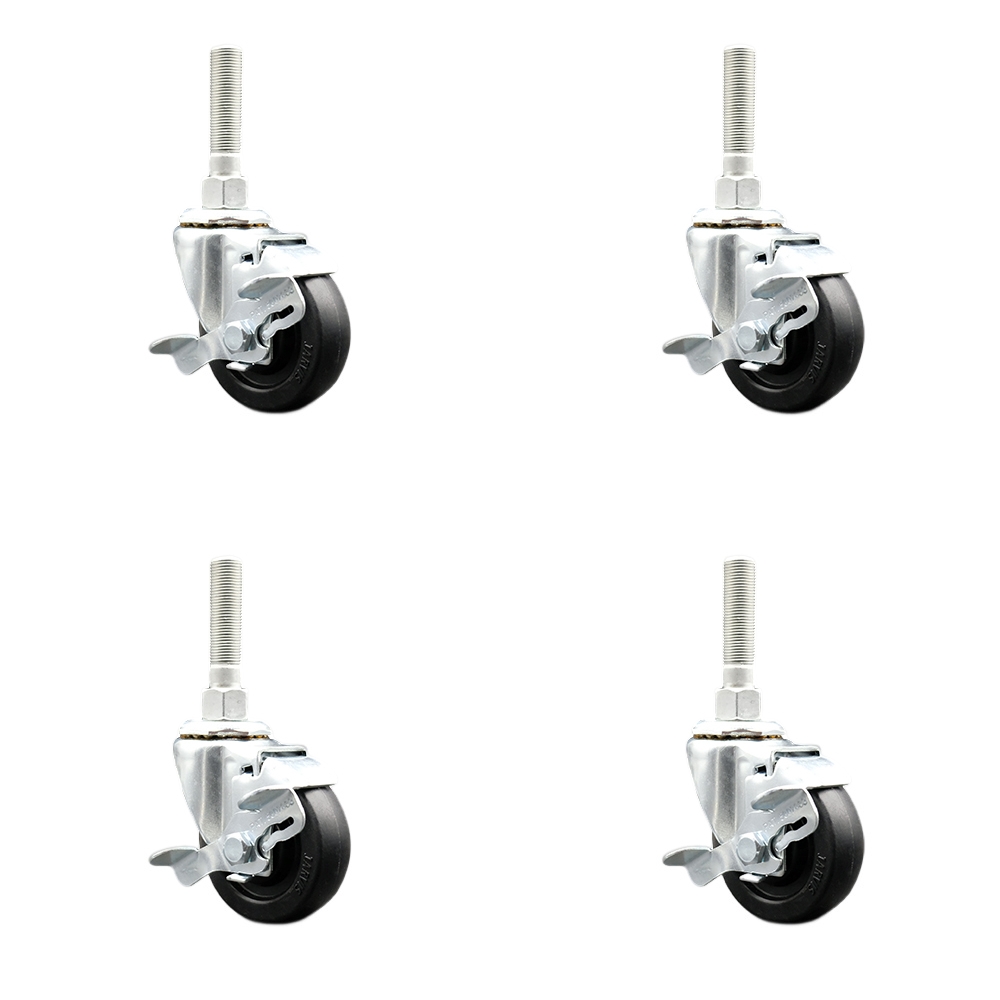 Henny Penny HP17629– Replacement Caster Set with Brakes–Fits Henny Penny Ranges 500, 600,CFA-500,CFA-600,PFE-500,PFE-500-CFA,PFE-561,PFE-600,PFG-500,PFG-561,PFG-600–Service Caster Brand — photo 1