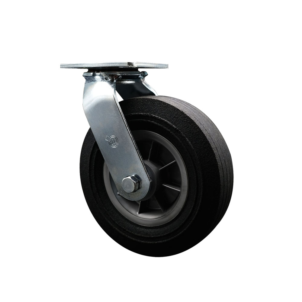 475UCCSTR8SC Lavex Industrial 8 Inch Swivel Caster - Fits Lavex Models 475UCPN2EHBK 475UCPN2EHGY 475UCPN2FTBK 475UCPN2FTGY - Light Duty Replacement - Semi-Pneumatic Wheel - Service Caster Brand — photo 1