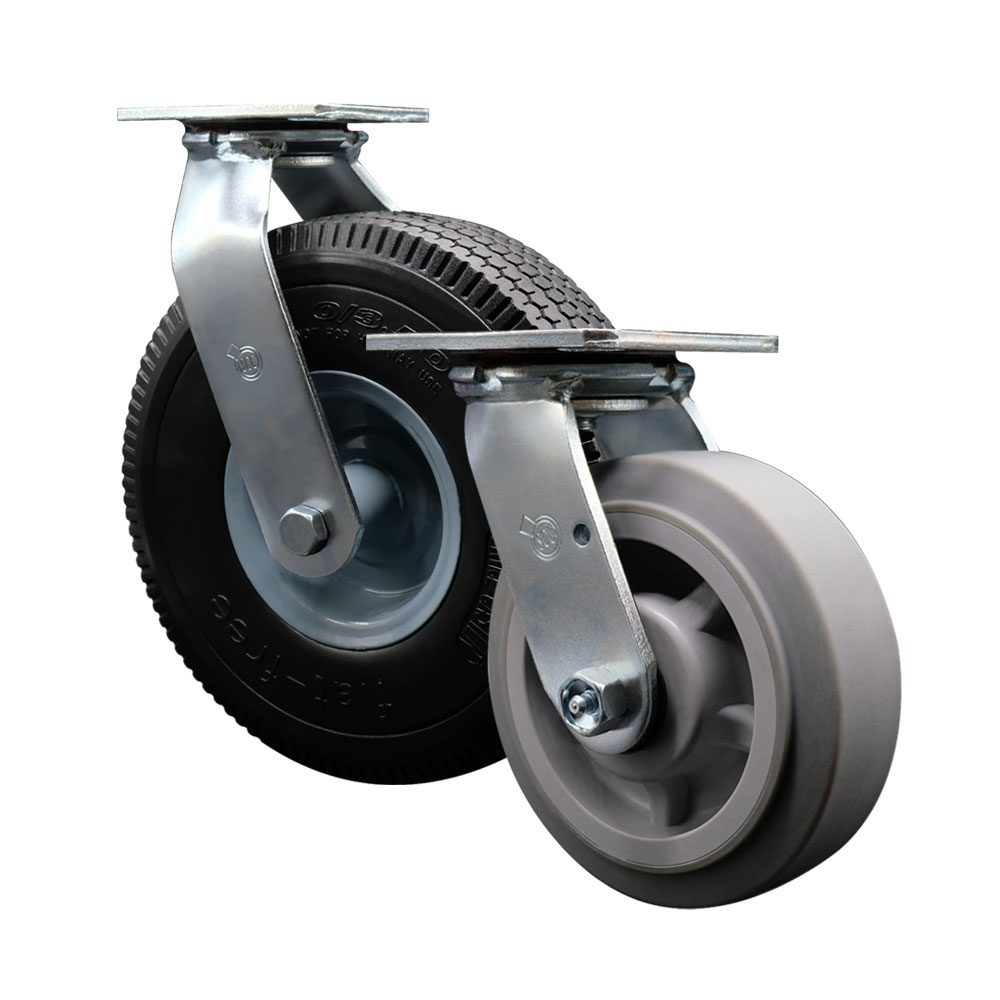 Service Caster Brand Replacement Caster Set for Magliner Motorized Hand Truck and Motorized Hopper Cart Casters 10970 and 130066–Heavy Duty Replacement–Includes 2 Swivel Casters–780 lbs Total Capacity — photo 1