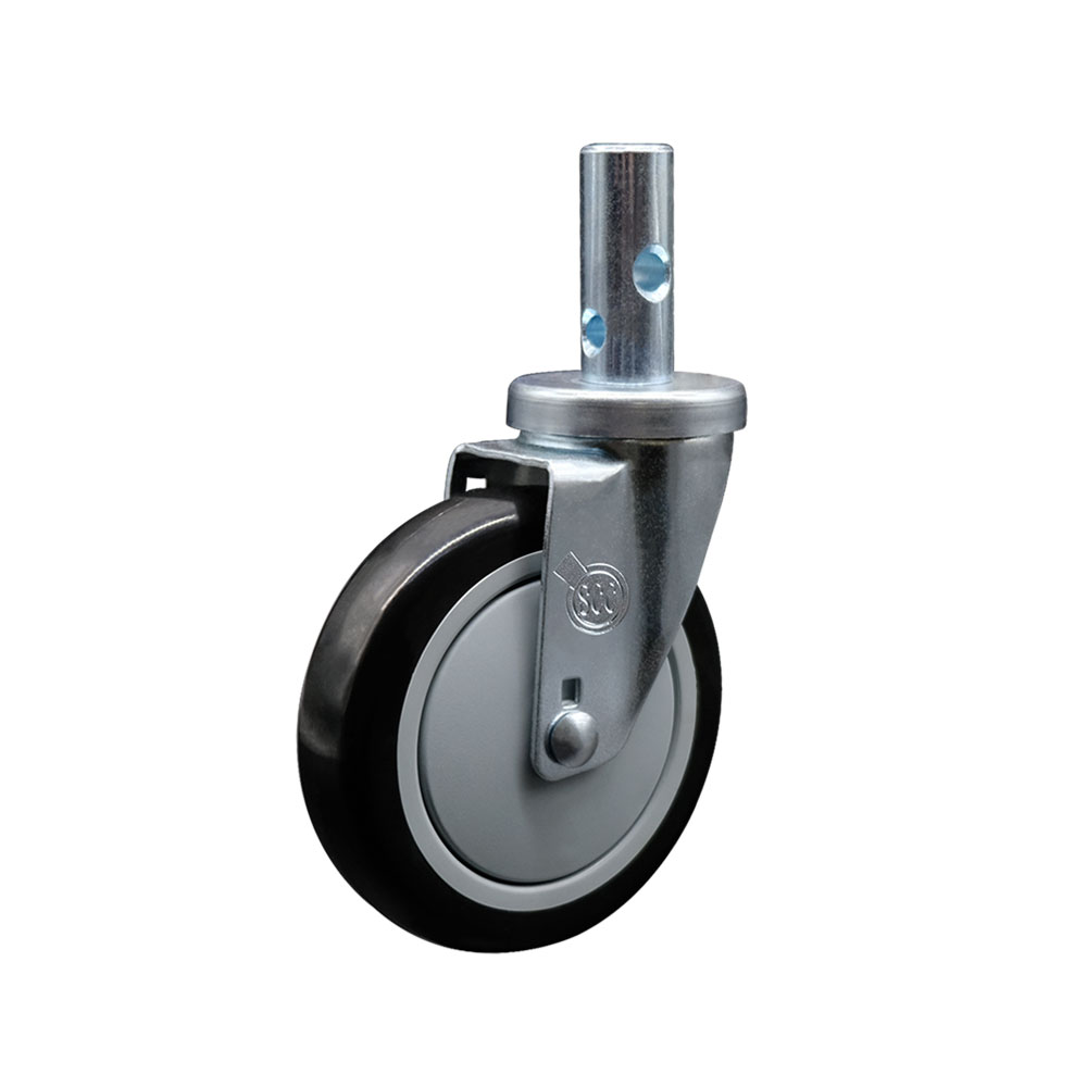 Service Caster Brand Replacement Caster for Magliner Platform Truck and Hand Truck Caster 131040 - Swivel Round Stem Caster with 5" Black Polyurethane Wheel - 1” x 2-1/2” Stem — photo 1