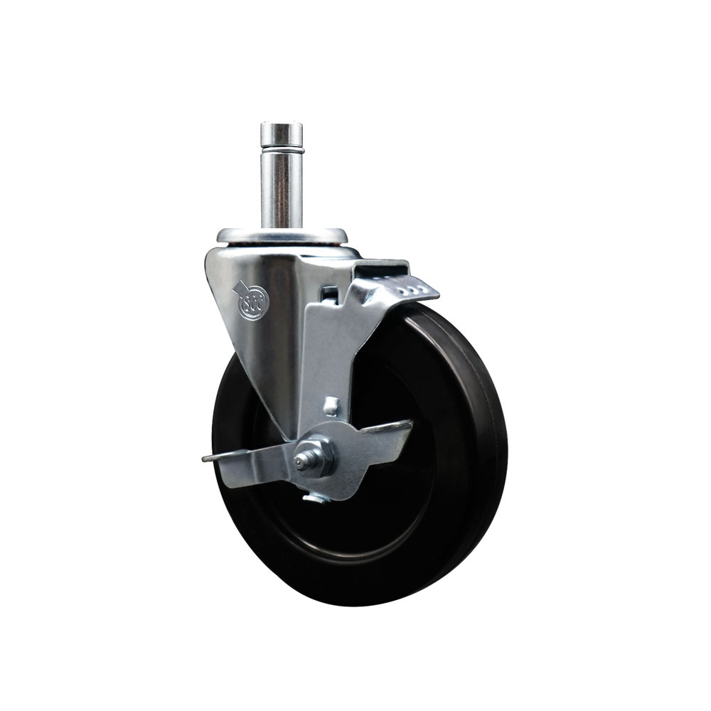 359PLCB5140B Regency 5 Inch Swivel Caster with Brake - Fits Regency Models 460EBPC14 460EBPC27 460EBPC34 460EBPC54 460EBPC64 460EBPC74 -Light Duty Replacement-Hard Rubber Wheel - Service Caster Brand — photo 1