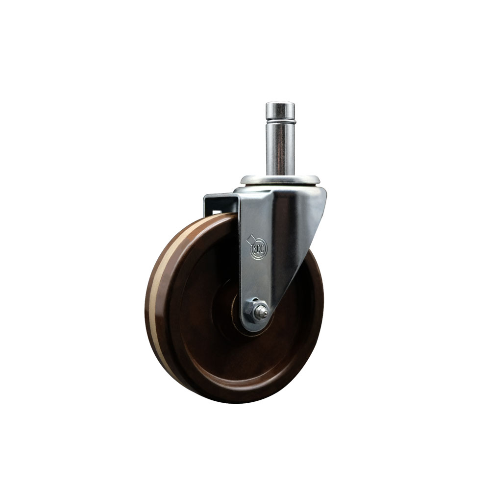 4615MHTP 5MHTP Metro 5 Inch Swivel Grip Ring Stem Caster - Fits Metro Models 33UPS-SW 54UPS-SW 63UPS-SW - Light Duty Replacement - High Temperature Phenolic Wheel - Service Caster Brand — photo 1