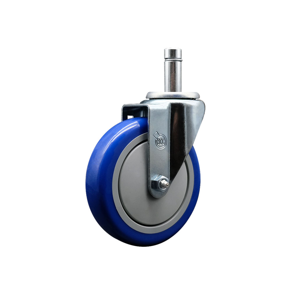 4605MPX Regency 5 Inch Swivel Caster - Fits Regency Models 460EBPC14 460EBPC27 460EBPC34 460EBPC54 460EBPC64 460EBPC74 460EBPC8 - Blue Polyurethane Wheel - Service Caster Brand — photo 1