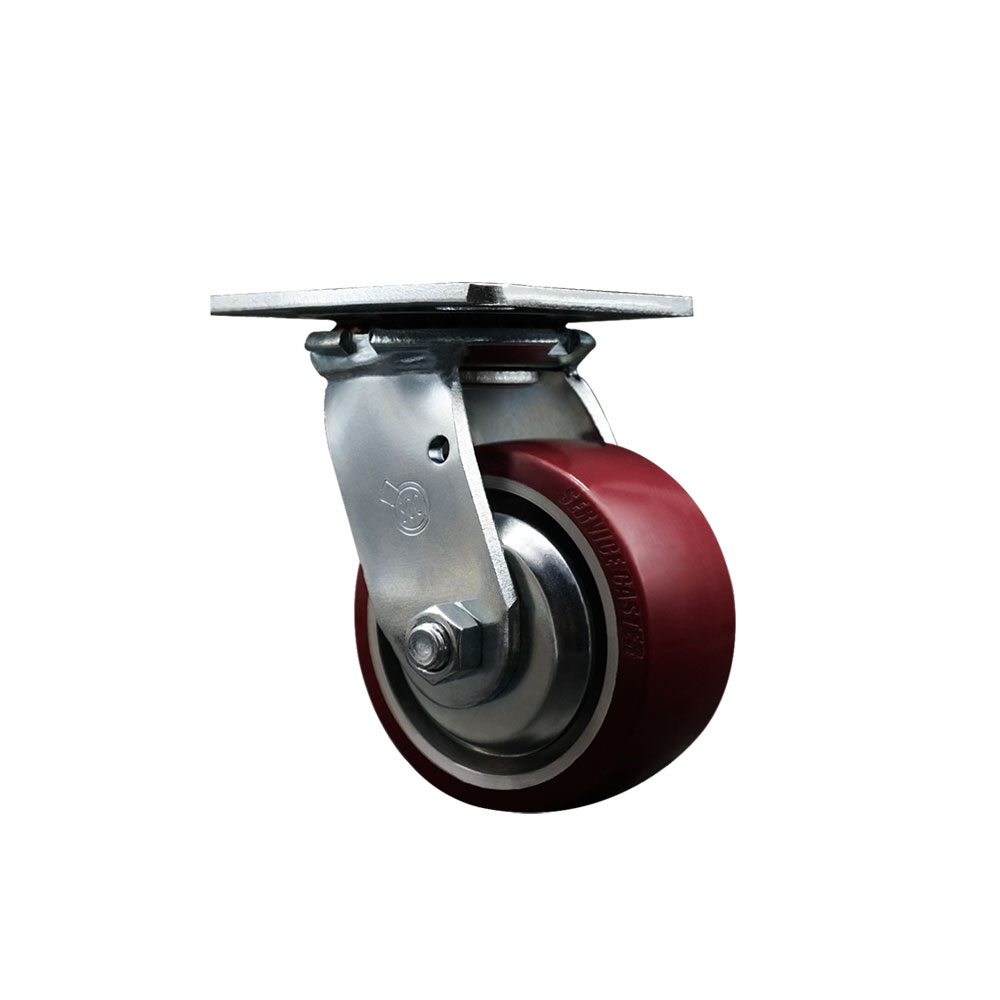 GWHC00001P 56365555 56365629 Nilfisk Advance 4 Inch Swivel Caster with Thread Guard – SC750 SC800 Nilfisk Advance Floor Scrubber – Heavy Duty Replacement – Polyurethane Wheel – Service Caster Brand — photo 1
