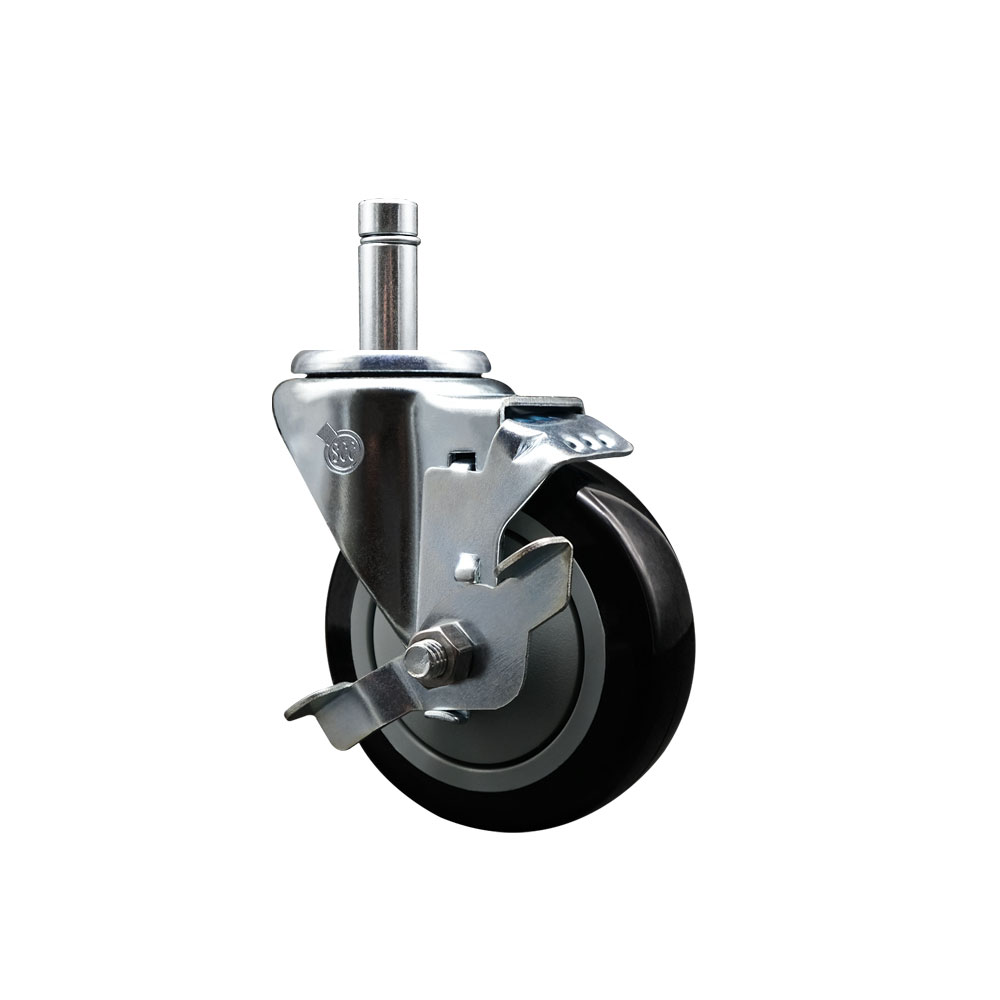 460UCRTCSTRB Regency 5 Inch Swivel Caster - Fits Regency Models 460UCART1824 460UCART1836 460UCART1842 460UCART1848 460UCART1860 -Light Duty Replacement-Black Polyurethane Wheel - Service Caster Brand — photo 1