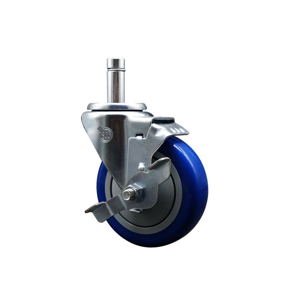 460UCRTCSTRB Regency 5 Inch Swivel Caster - Fits Regency Models 460UCART1824 460UCART1836 460UCART1842 460UCART1848 460UCART1860 -Light Duty Replacement-Blue Polyurethane Wheel - Service Caster Brand — photo 1