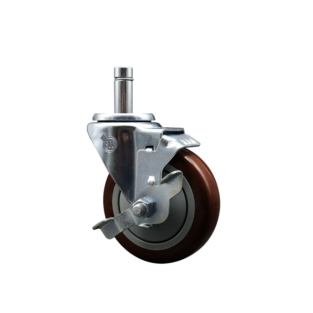 460UCRTCSTRB Regency 5 Inch Swivel Caster - Fits Regency Models 460UCART1824 460UCART1836 460UCART1842 460UCART1848 460UCART1860 -Maroon Polyurethane Wheel - Service Caster Brand — photo 1