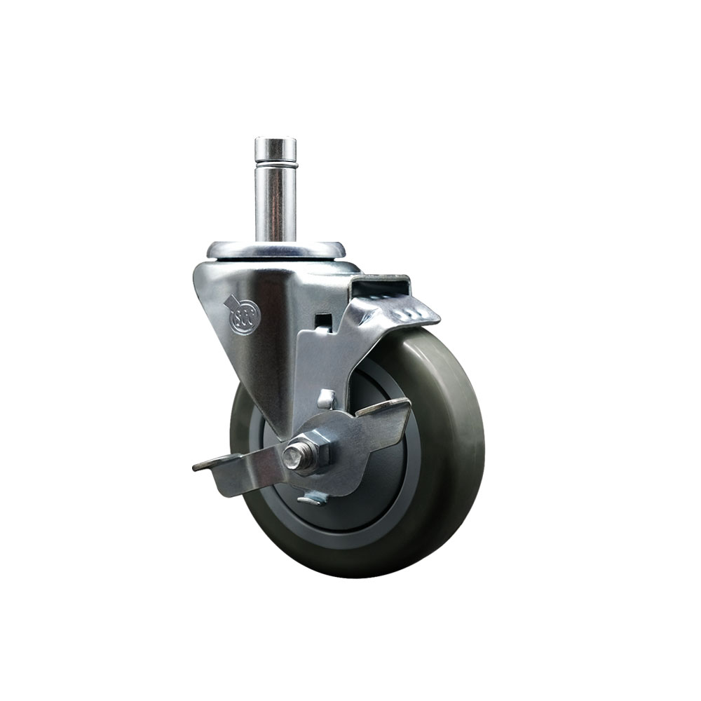 460UCRTCSTRB Regency 5 Inch Swivel Caster - Fits Regency Models 460UCART1824 460UCART1836 460UCART1842 460UCART1848 460UCART1860 -Light Duty Replacement-Gray Polyurethane Wheel - Service Caster Brand — photo 1