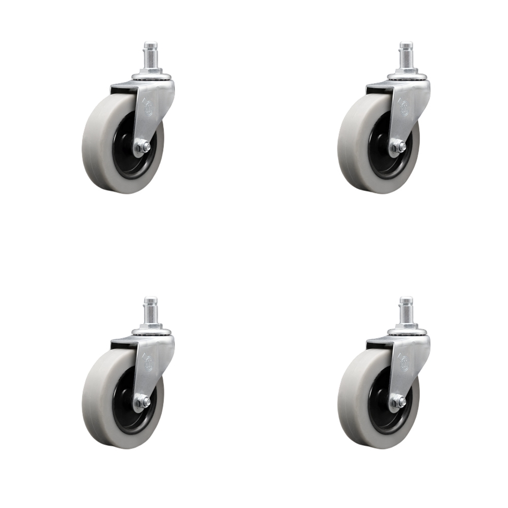 Rubbermaid Audio Visual Cart Replacement Swivel Caster Kit – Fits Rubbermaid Audio-Visual Cart FG9T2800BLA and FG9T2900BLA – Service Caster Brand — photo 1