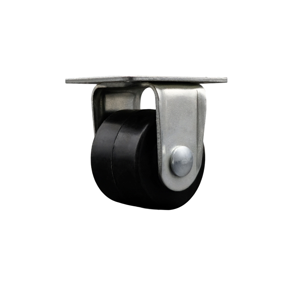 Low Profile Business Machine Rigid Top Plate Caster - 2-1/2 Inch by 1-3/4 Inch Polyolefin Wheel - Roller Bearing - 400 lbs. Capacity Per Caster - Service Caster Brand — photo 1