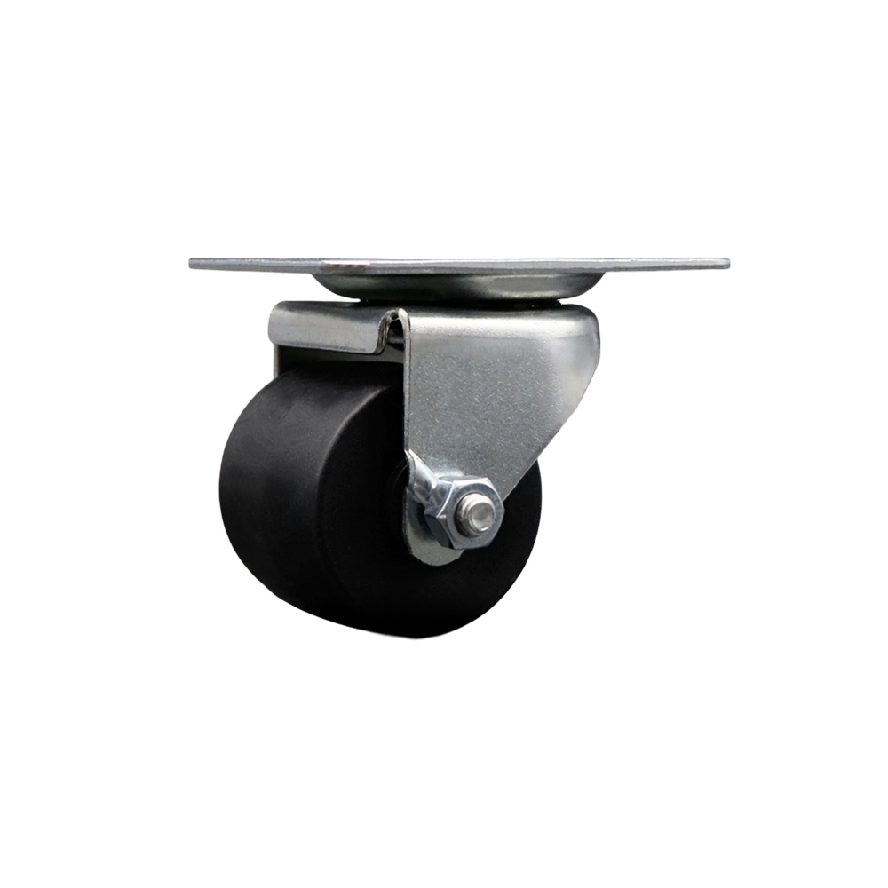 Low Profile Swivel Top Plate Caster - 2 Inch by 1-13/16 Inch Polyolefin Wheel - 300 lbs. Capacity Per Caster - Service Caster Brand — photo 1