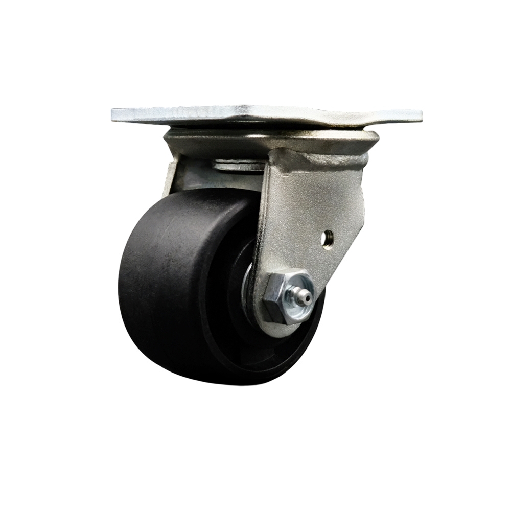 Low Profile Business Machine Swivel Top Plate Caster - 3 Inch by 1-13/16 Inch Glass Filled Nylon Wheel - Ball Bearing - 1,000 lbs. Capacity Per Caster - Service Caster Brand — photo 1