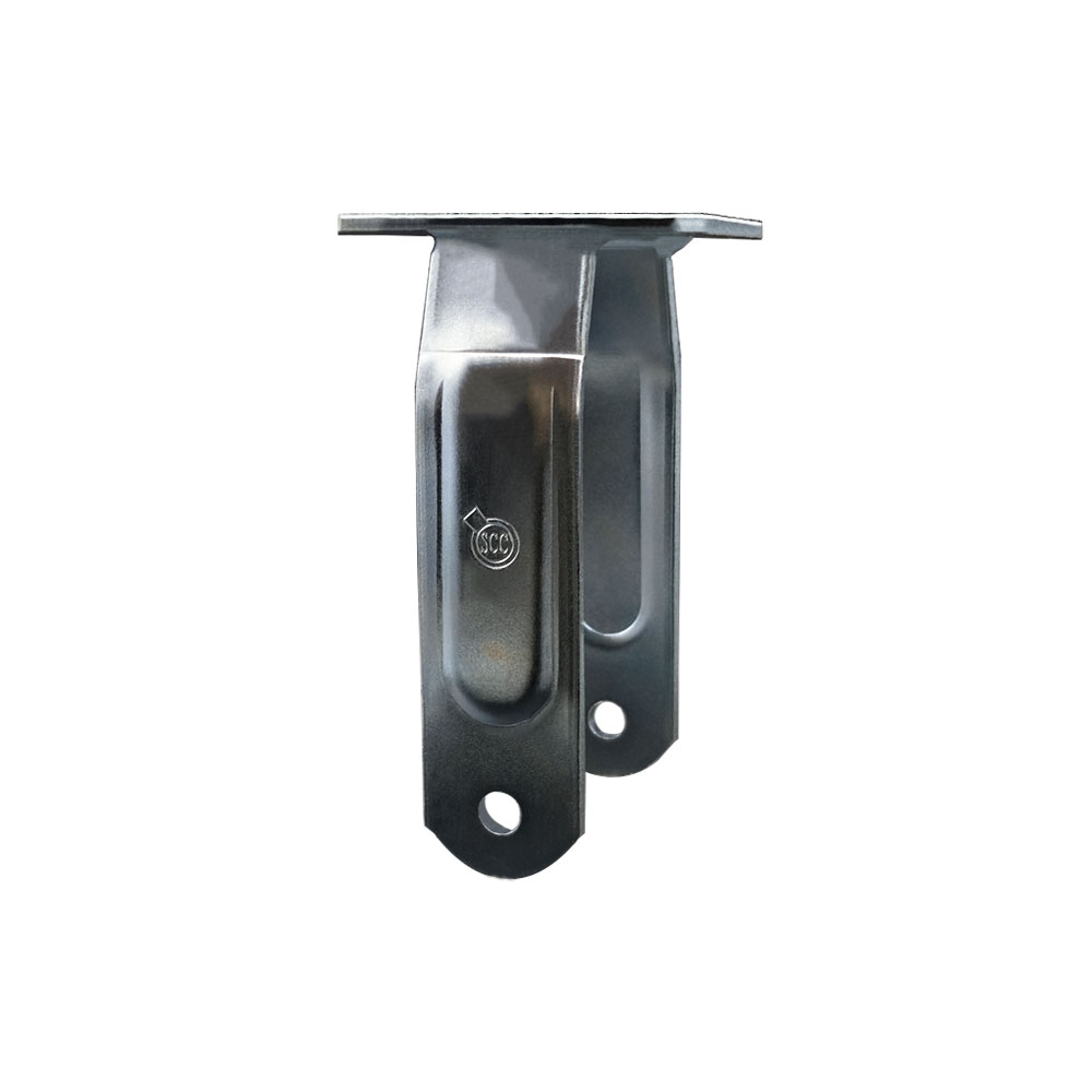 10 Inch Rigid Caster Fork Yoke Rig Frame for Pneumatic and Semi-Pneumatic Wheels - 850 lbs. Max Capacity - 4” x 4-1/2” Overall Top Plate - Service Caster Brand — photo 1