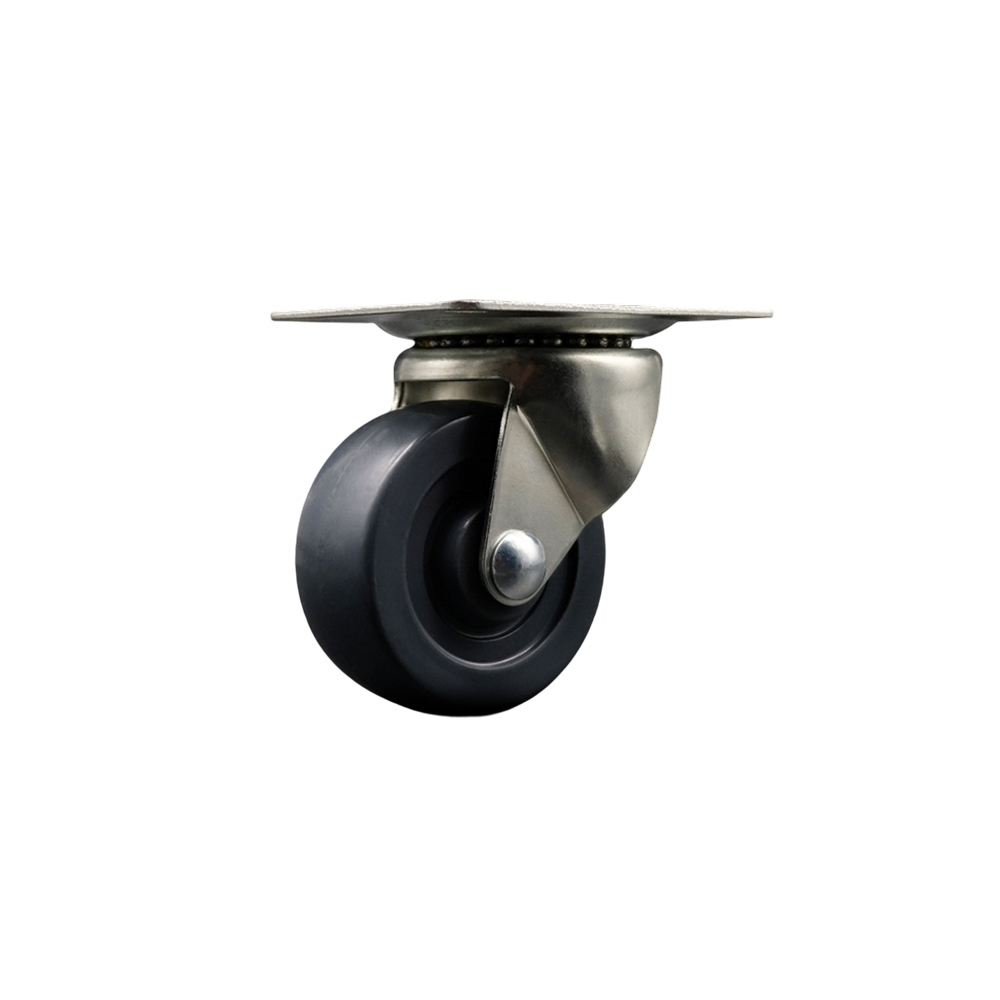 General Duty Dolly Swivel Top Plate Caster - 3 Inch by 1-1/4 Inch Hard Rubber Wheel - 225 lbs. Capacity Per Caster - Service Caster Brand — photo 1