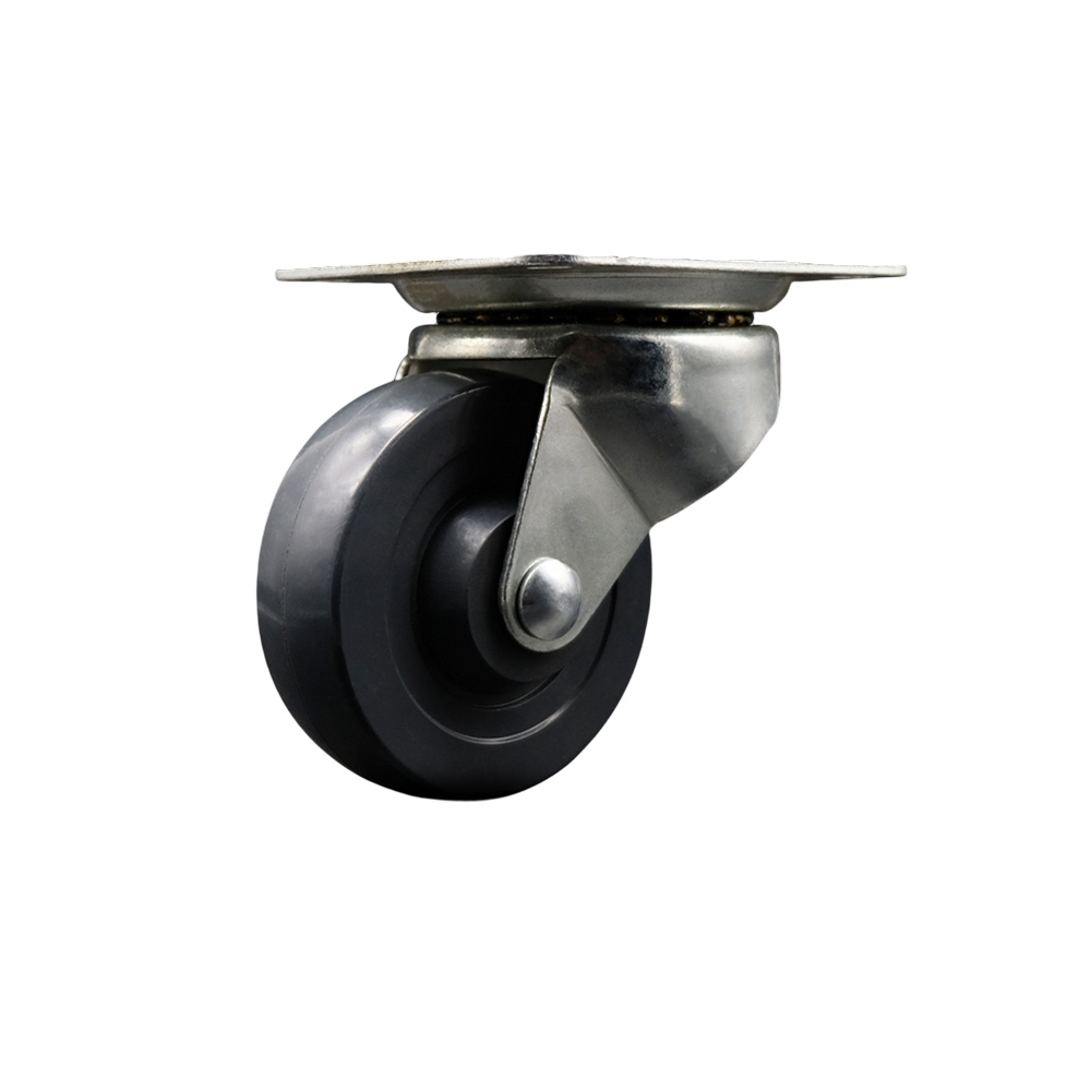 General Duty Dolly Swivel Top Plate Caster - 4 Inch by 1-3/8 Inch Hard Rubber Wheel - 300 lbs. Capacity Per Caster - Service Caster Brand — photo 1
