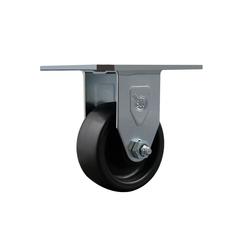 Service Caster Brand Replacement for Colson Caster 2.03308.52 MTG27 - Rigid Caster with 3 Inch Polyolefin Wheel - 4 Inch x 4-1/2 Inch Overall Top Plate - 300 lbs. Capacity Per Caster — photo 1