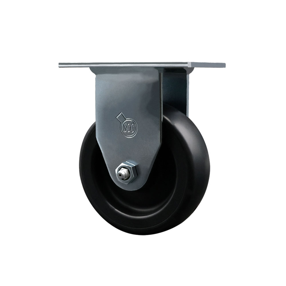 Service Caster Brand Replacement for Colson Caster 2.04208.53 MTG59 - Rigid Caster with 4 Inch Polyolefin Wheel - 3-1/8 Inch x 4-1/8 Inch Overall Top Plate - 350 lbs. Capacity Per Caster — photo 1
