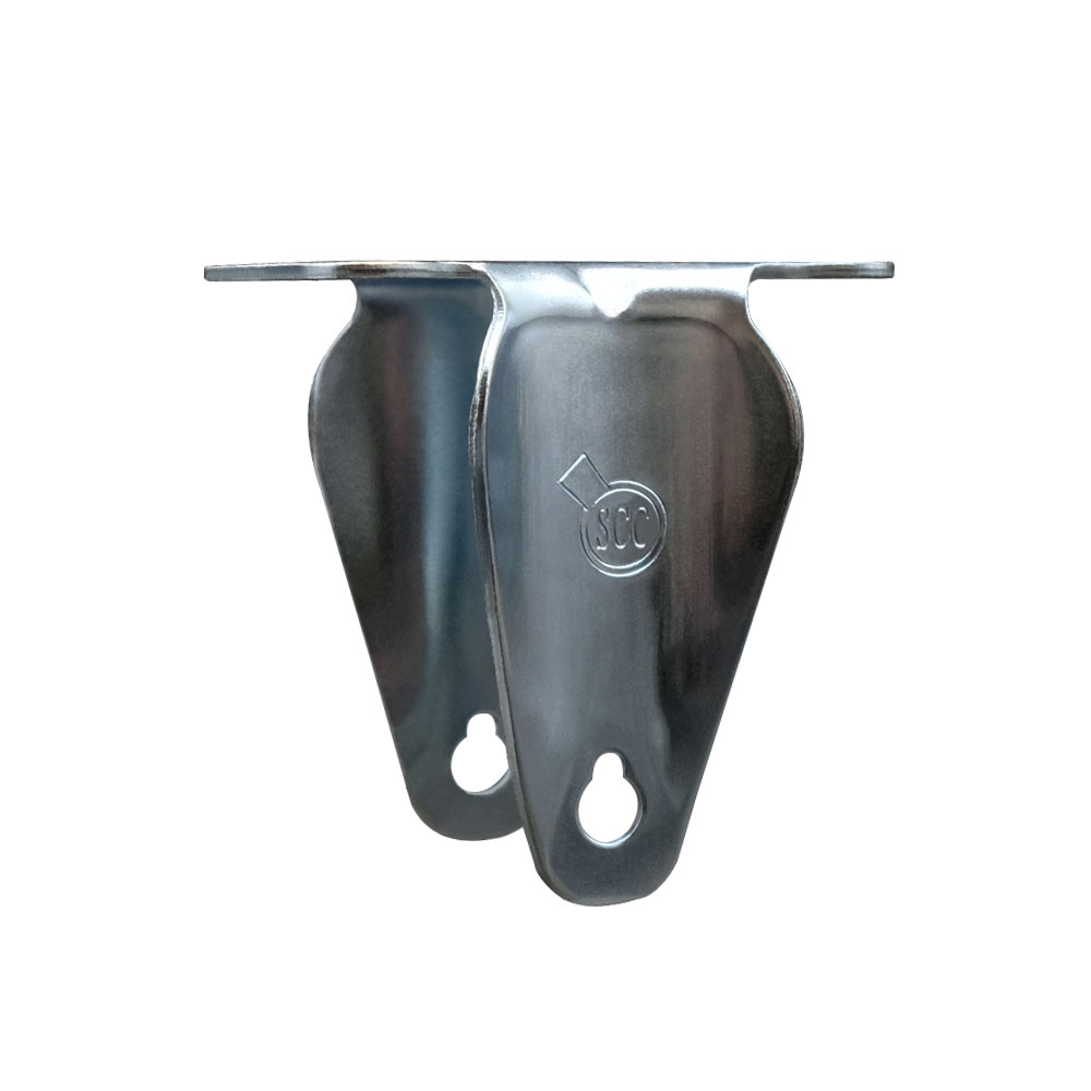 4 Inch Rigid Caster Fork Yoke Rig Frame for Caster Wheels - 350 lbs. Max Capacity - 2-1/2” x 3-5/8” Overall Top Plate - Service Caster Brand — photo 1