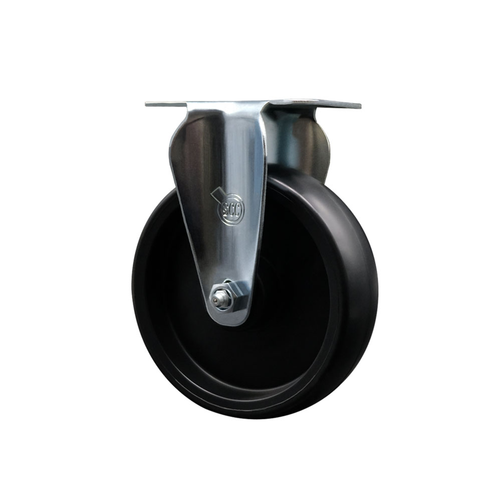 5 Inch Rigid Caster with Polyolefin Wheel - 350 lbs Capacity per Caster - Service Caster Brand — photo 1
