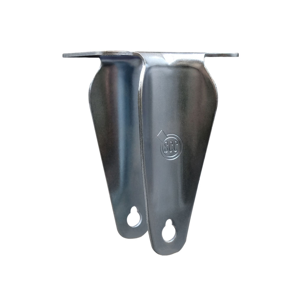 6 Inch Rigid Caster Fork Yoke Rig Frame for Caster Wheels - 350 lbs. Max Capacity - 2-1/2” x 3-5/8” Overall Top Plate - Service Caster Brand — photo 1