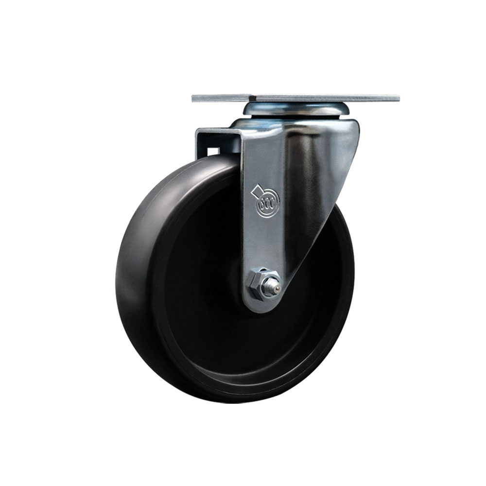 5 Inch Swivel Caster with Polyolefin Wheel - 350 lbs Capacity per Caster - Service Caster Brand — photo 1