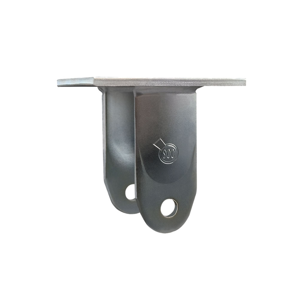 4 Inch Rigid Caster Fork Yoke Rig Frame for Caster Wheels - 1,250 lbs. Max Capacity - 4" x 4-1/2" Overall Top Plate - Service Caster Brand — photo 1
