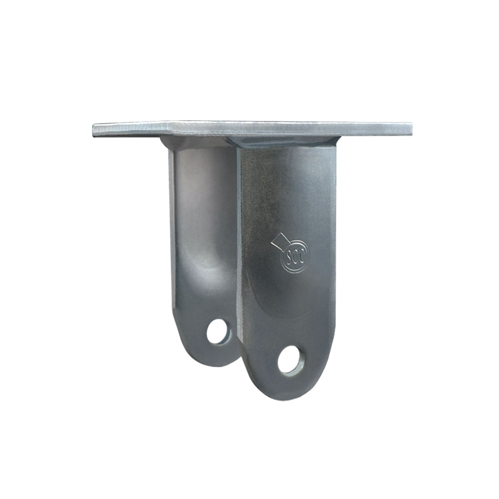 5 Inch Rigid Caster Fork Yoke Rig Frame for Caster Wheels - 1,250 lbs. Max Capacity - 4" x 4-1/2" Overall Top Plate - Service Caster Brand — photo 1