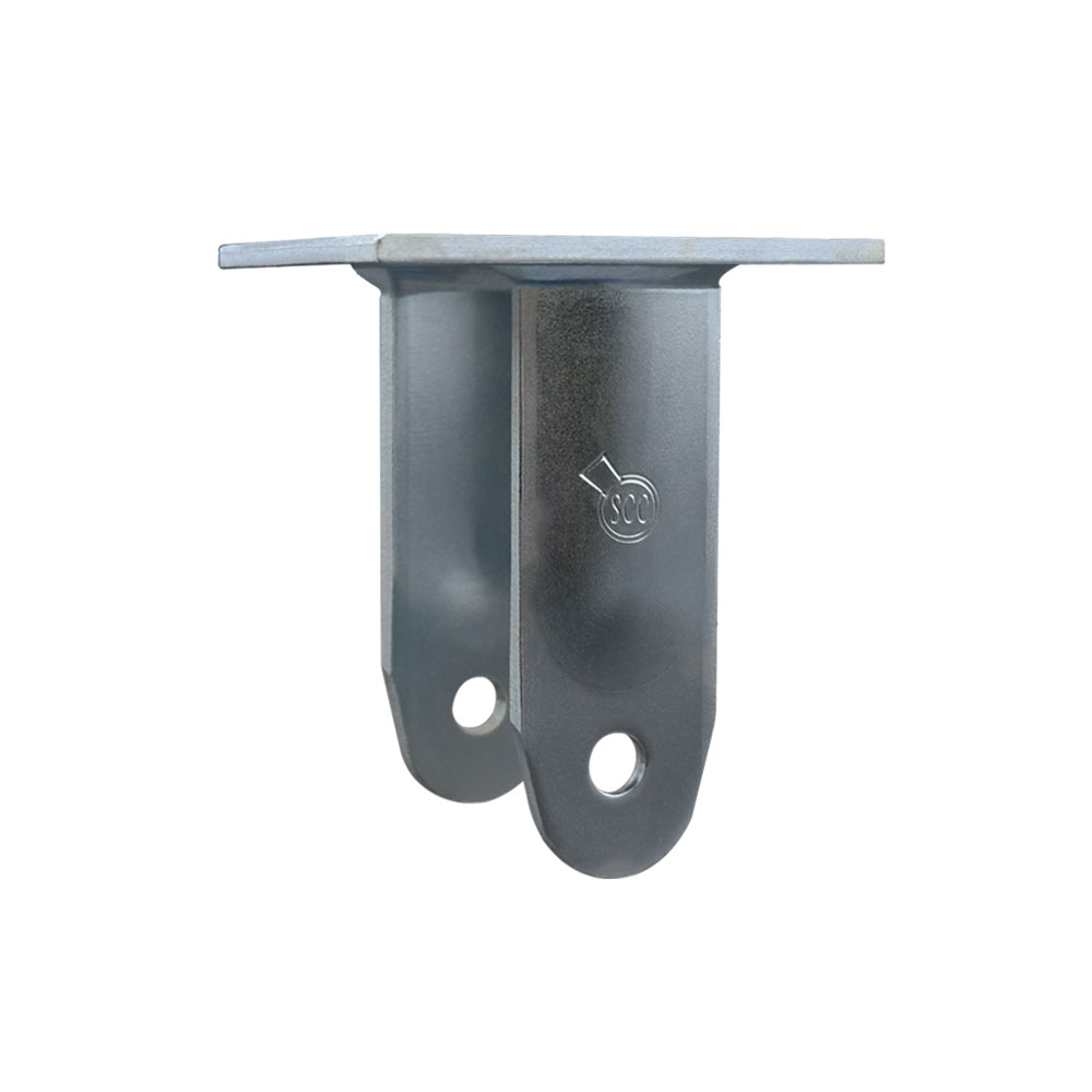 6 Inch Rigid Caster Fork Yoke Rig Frame for Caster Wheels - 1,250 lbs. Max Capacity - 4" x 4-1/2" Overall Top Plate - Service Caster Brand — photo 1