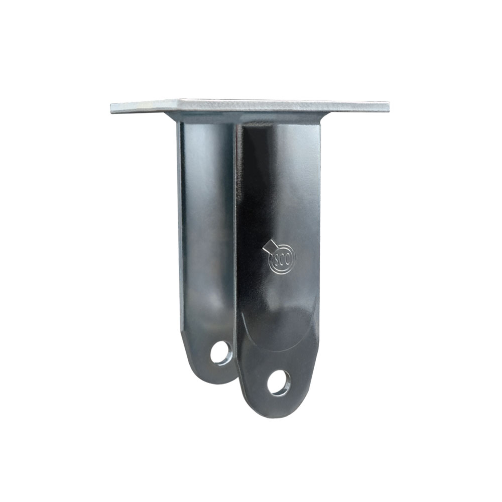 8 Inch Rigid Caster Fork Yoke Rig Frame for Caster Wheels - 1,250 lbs. Max Capacity - 4" x 4-1/2" Overall Top Plate - Service Caster Brand — photo 1