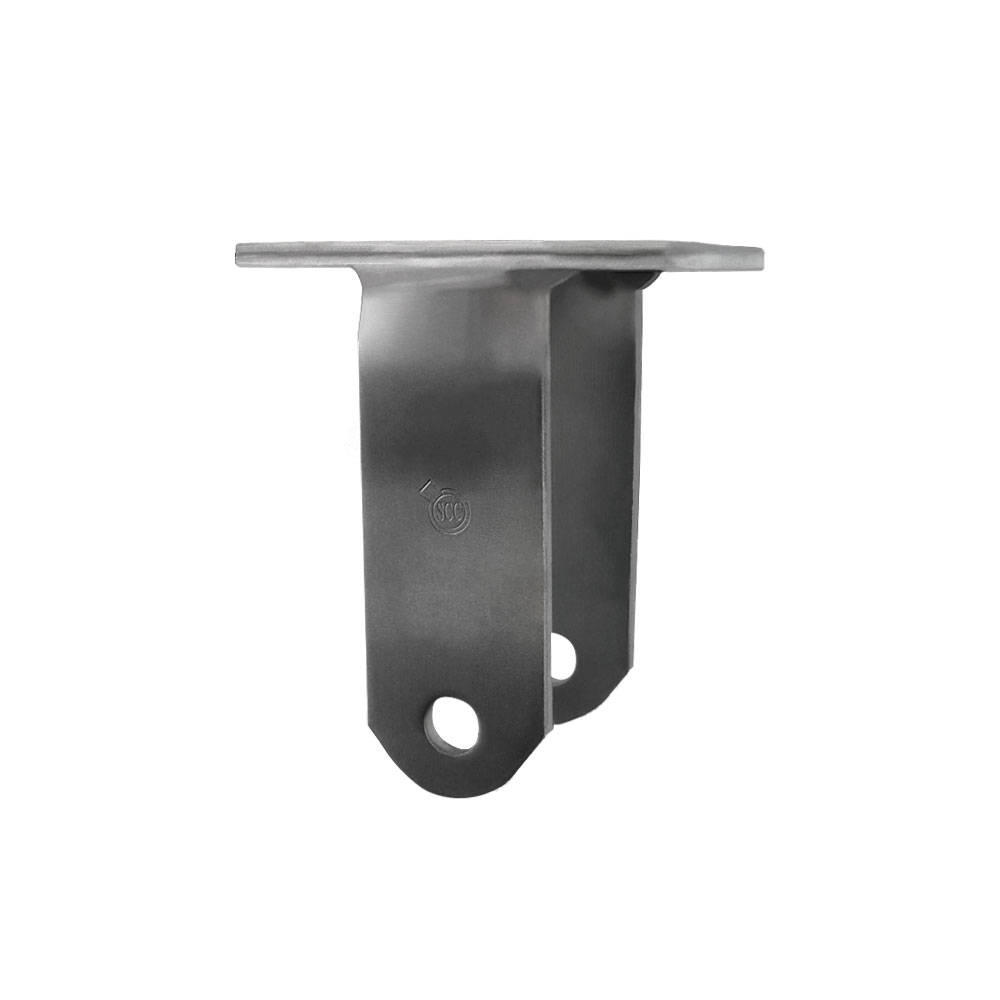 8 Inch Rigid Caster Fork Yoke Rig Frame for Caster Wheels - 2,500 lbs. Max Capacity - 4-1/2" x 6-1/4" Overall Top Plate - Service Caster Brand — photo 1