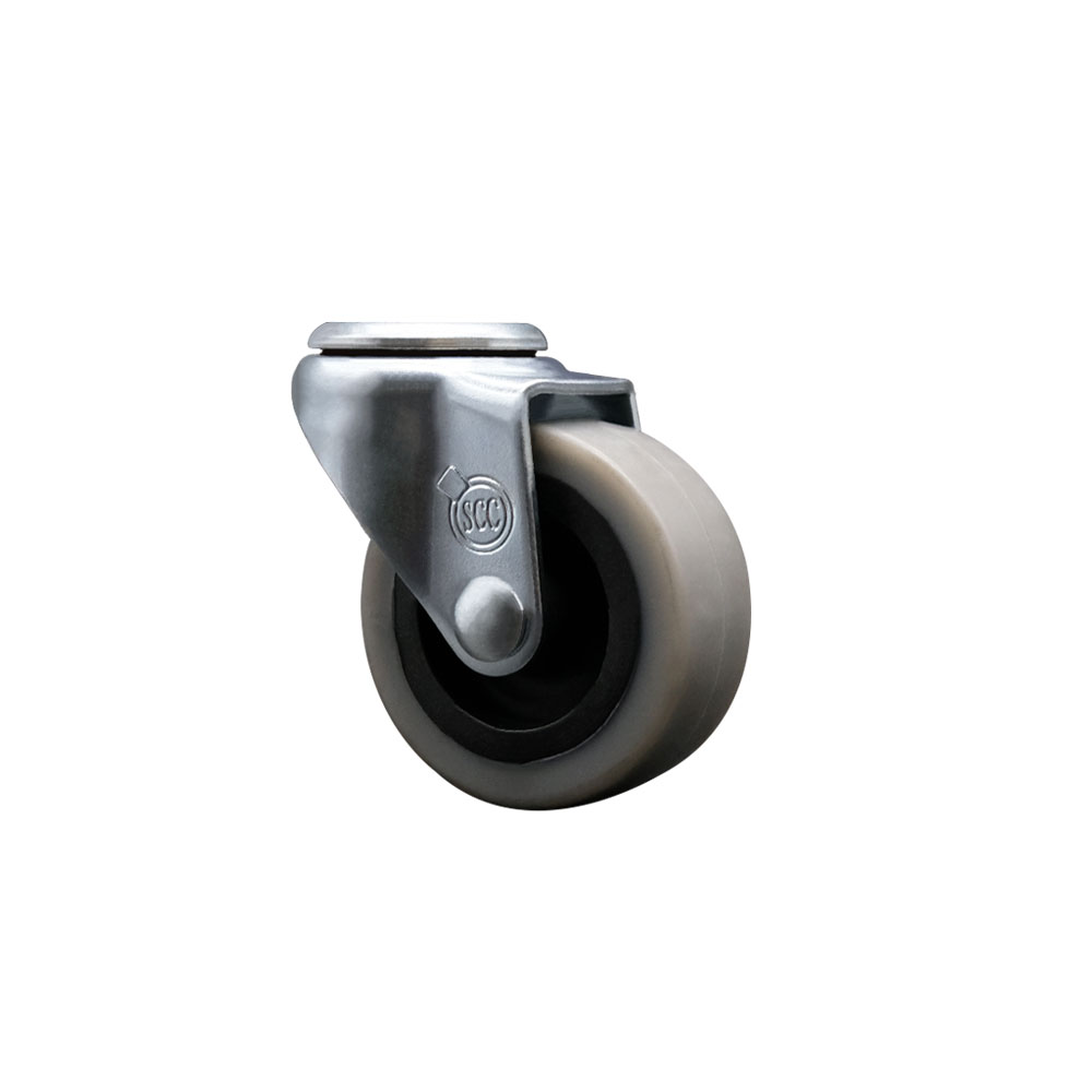 2 Inch Swivel Thermoplastic Rubber Caster Wheel with Bolt Hole - 80 lbs. Per Caster - Service Caster Brand — photo 1