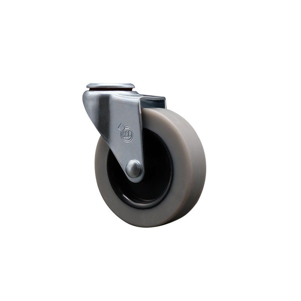 3 Inch Swivel Thermoplastic Rubber Caster Wheel with Bolt Hole - 110 lbs. Per Caster - Service Caster Brand — photo 1