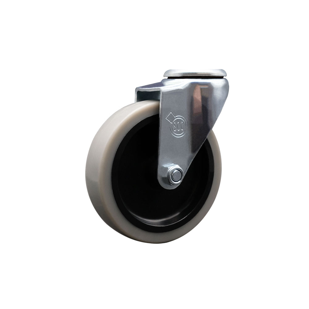 4 Inch Swivel Thermoplastic Rubber Caster Wheel with Bolt Hole - 125 lbs. Per Caster - Service Caster Brand — photo 1