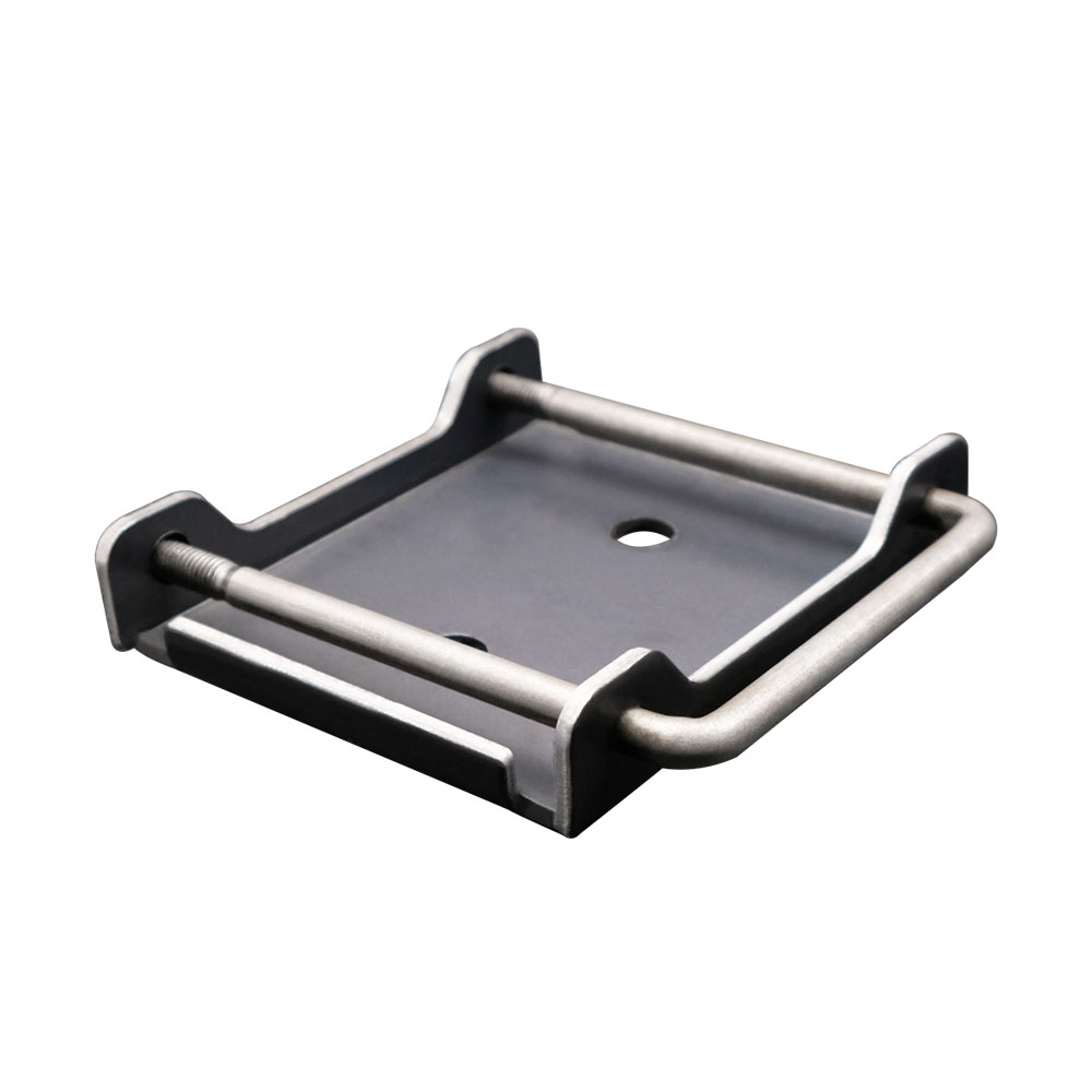 Quick Release U Bolt Caster Pad - Fits Most Casters with 4 Inch x 4-1/2 Inch Overall Top Plate – Weld On - Remove Casters Quickly and Easily - Excellent on Dumpsters and Carts - Service Caster Brand — photo 1