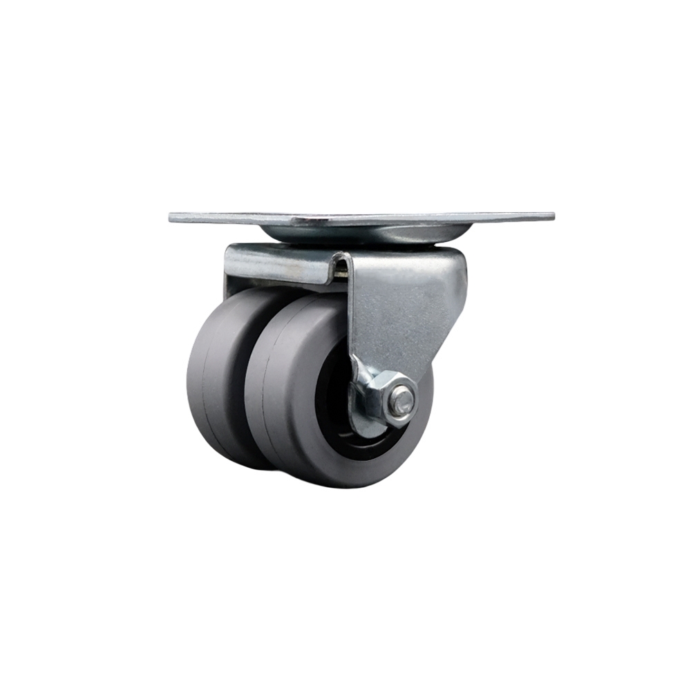 Service Caster Brand Replacement for McMaster Carr Caster 2390T5 - Swivel Top Plate Caster with 2 Inch Thermoplastic Rubber Dual Wheel - 180 lbs. Capacity Per Caster — photo 1
