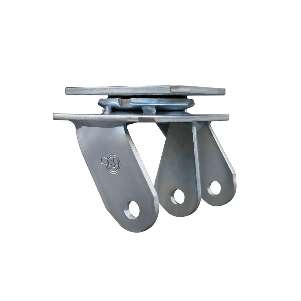 4 Inch Dual Wheel Swivel Caster Fork Yoke Rig Frame for Caster Wheels - 1,250 lbs. Max Capacity - 4" x 4-1/2" Overall Top Plate - Service Caster Brand — photo 1