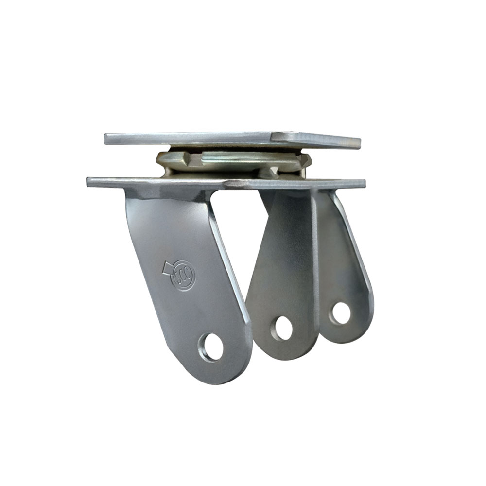 5 Inch Dual Wheel Swivel Caster Fork Yoke Rig Frame for Caster Wheels - 1,250 lbs. Max Capacity - 4" x 4-1/2" Overall Top Plate - Service Caster Brand — photo 1