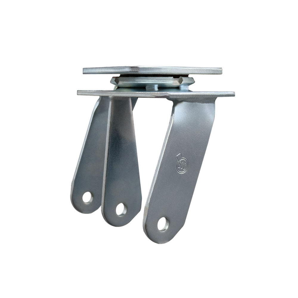 8 Inch Dual Wheel Swivel Caster Fork Yoke Rig Frame for Caster Wheels - 1,250 lbs. Max Capacity - 4" x 4-1/2" Overall Top Plate - Service Caster Brand — photo 1