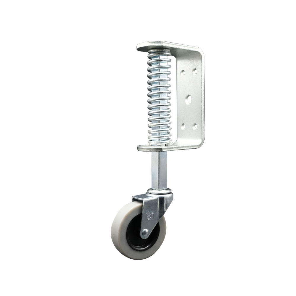 3 Inch Swivel Gate and Ladder Caster – Non-Marking Thermoplastic Rubber Wheel – 110 lbs. Capacity Per Caster – 100 lbs. Compression Spring – Service Caster Brand — photo 1
