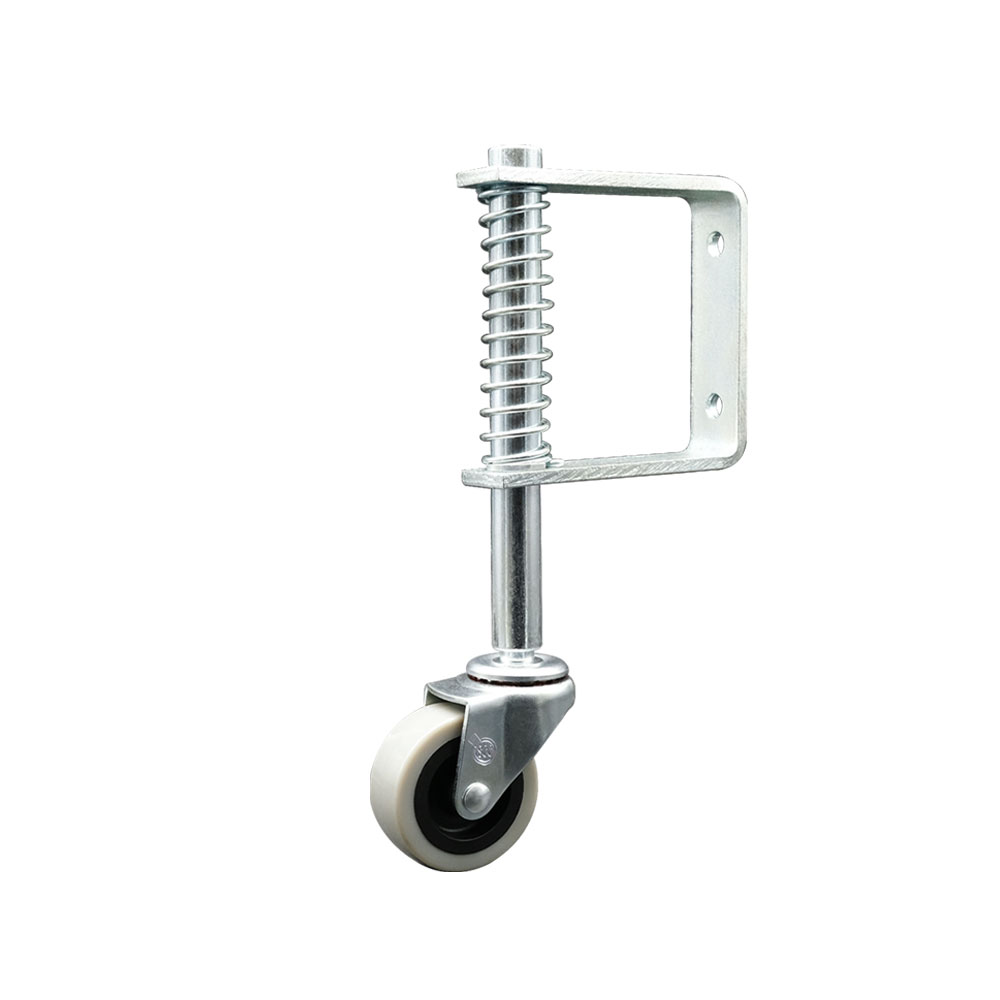 3 Inch Swivel Gate and Ladder Caster – Non-Marking Thermoplastic Rubber Wheel – 110 lbs. Capacity Per Caster – 25 lbs. Compression Spring – Service Caster Brand — photo 1